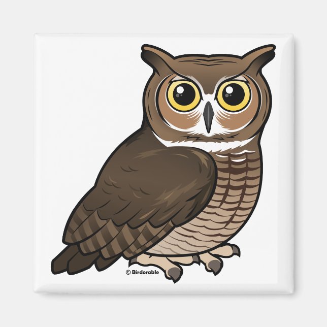 Great Horned Owl Magnet (Front)