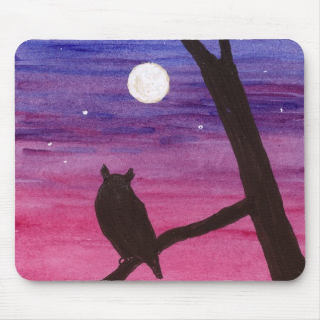Great Horned Owl Mouse Pad (Front)