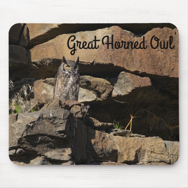 Great Horned Owl Mouse Pad (Front)