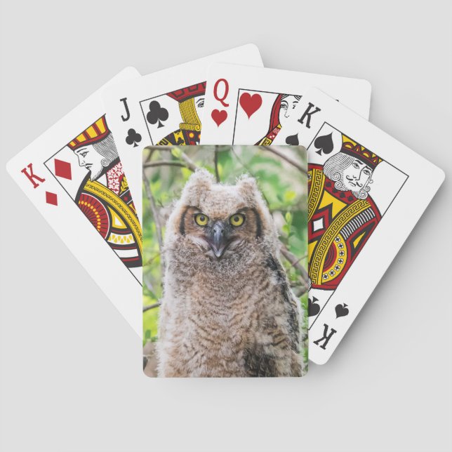 Great Horned Owl Playing Cards (Back)