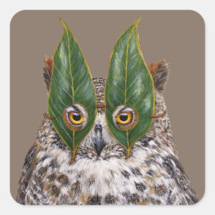 great horned owl stickers