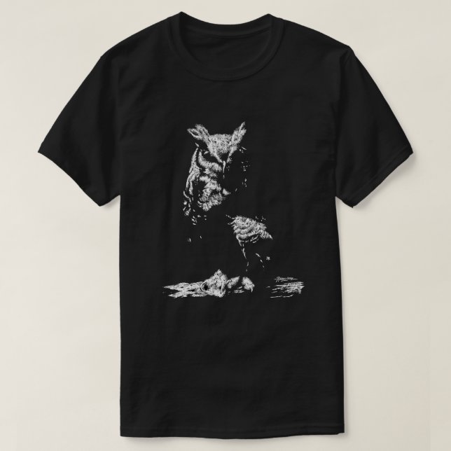 Great Horned Owl T-Shirt (Design Front)