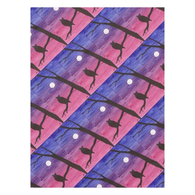 Great Horned Owl Tablecloth (Front)