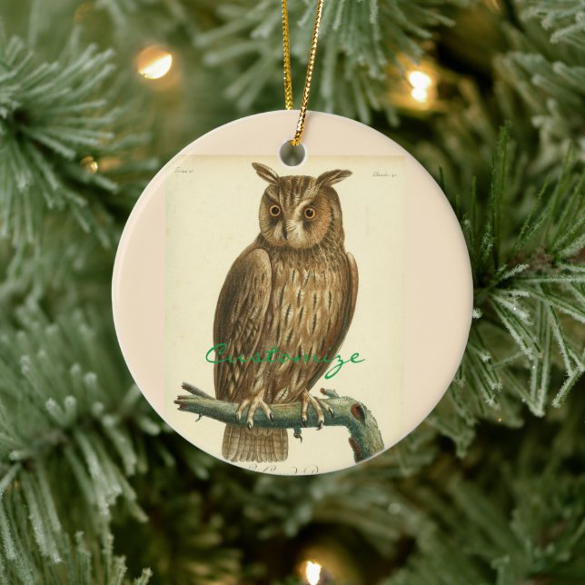 Great Horned Owl Thunder_Cove Ceramic Ornament (Tree)