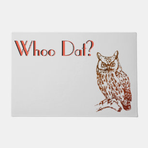 Great Horned Owl Whoo Dat Doormat