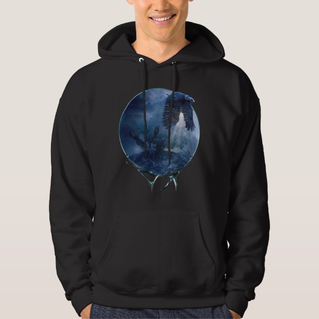 Great Horned Owls MIDNIGHT RAIDERS Hoodie (Front)