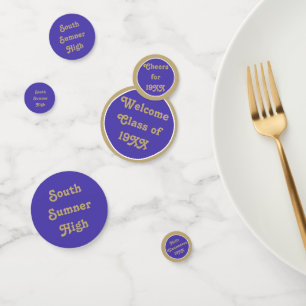 GREAT idea! Class Reunion table confetti