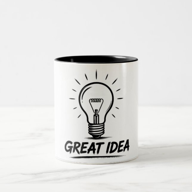 Great Idea Light Bulb Classic Mug (Center)