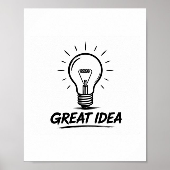 Great Idea Light Bulb Poster (Front)