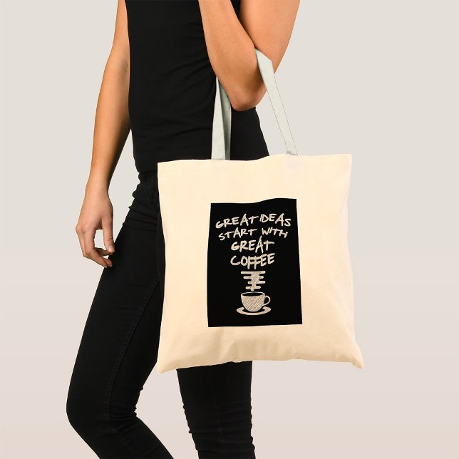 Great Ideas Start With Great Coffee Tote Bag (Creator Uploaded)