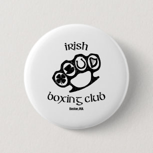 Great Irish Boxing Men Club Boston Fighting Pub St 6 Cm Round Badge
