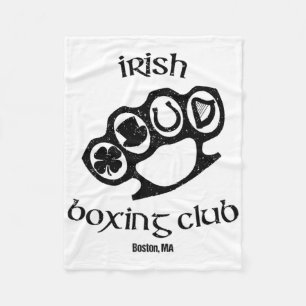 Great Irish Boxing Men Club Boston Fighting Pub St Fleece Blanket