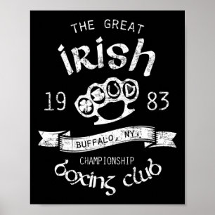 Great Irish Buffalo St. Patrick's Boxing Club Figh Poster