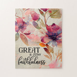 Great is Thy Faithfulness Beloved Christian Hymn Jigsaw Puzzle