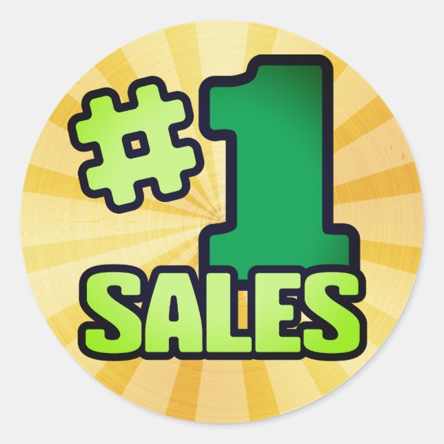 Great job #1 sales employee recognition stickers (Front)