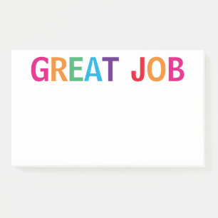 Great Job Bright Post-it Notes