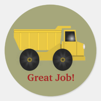 Great Job Dump Truck Sticker - Personalise It!