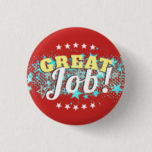 Great job employee recognition award button