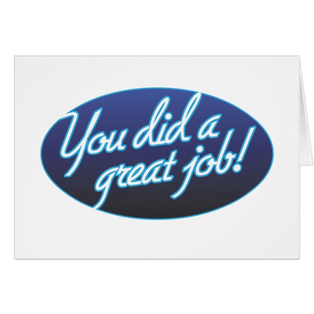 Great Job Folding Card (Front Horizontal)