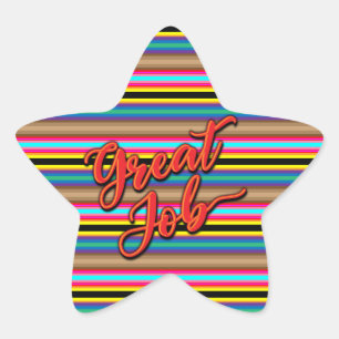 Great Job Multi Lined Sticker