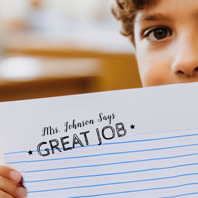 Great Job | Personalised Teachers Self-inking Stamp (Great Job | Personalized Teachers Self-inking Stamp)