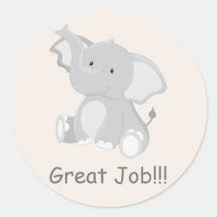Great Job Rewards Classic Round Sticker