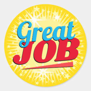 Great job stars employee recognition stickers