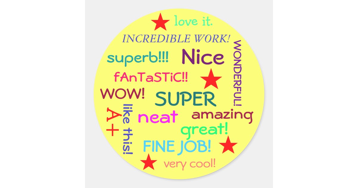 great job student classic round sticker zazzle com au