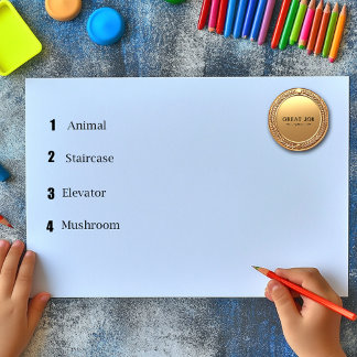 Great Job Student Custom Gold Medallion Stickers