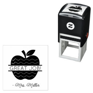 Great Job Teacher Apple Self-inking Stamp