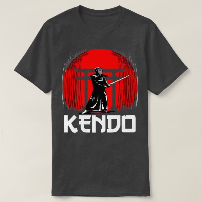 Great Kendo Samurai Design Japan Warrior Sword  (2 T-Shirt (Design Front)