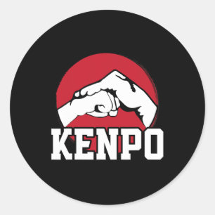 Great Kenpo Karate Fist Design Japanese Martial Ar Classic Round Sticker