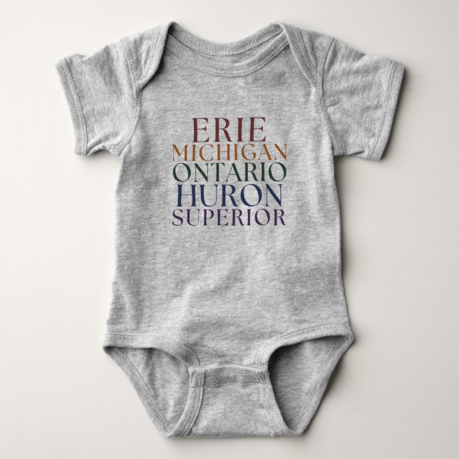 Great Lakes Baby Bodysuit Matching Family Tees (Front)