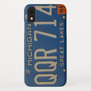 Great Lakes Blue Michigan license plate phone case