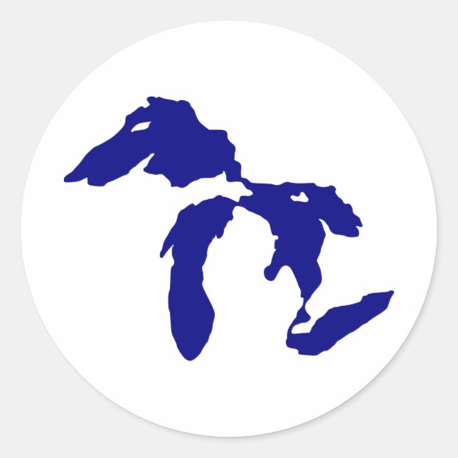 Great Lakes Classic Round Sticker (Front)