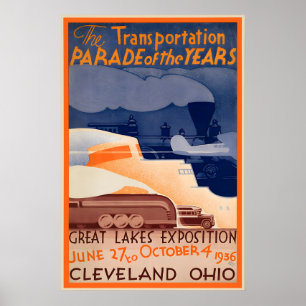Great Lakes Exposition Poster, Cleveland Ohio Art Poster