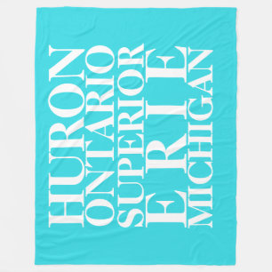 Great Lakes Fleece Blanket, Large Blanket