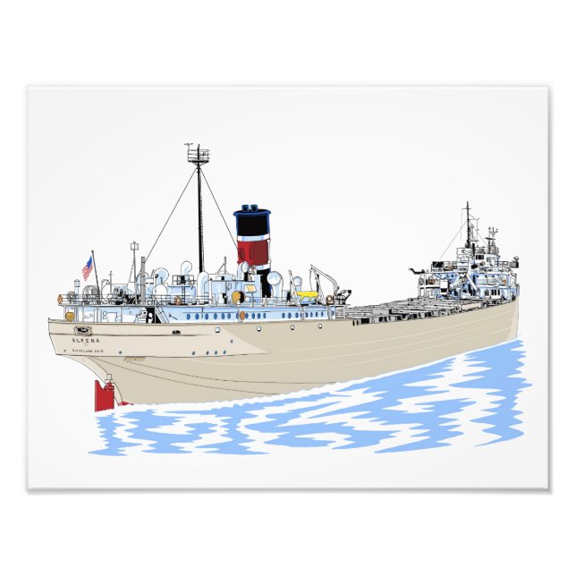 Great Lakes freighter Alpena Photo Print (Front)