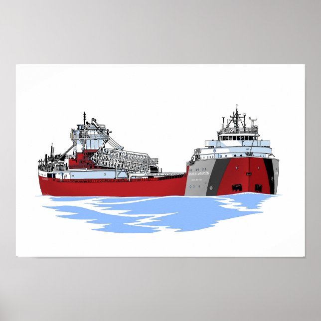 Great Lakes freighter Arthur M. Anderson Poster (Front)