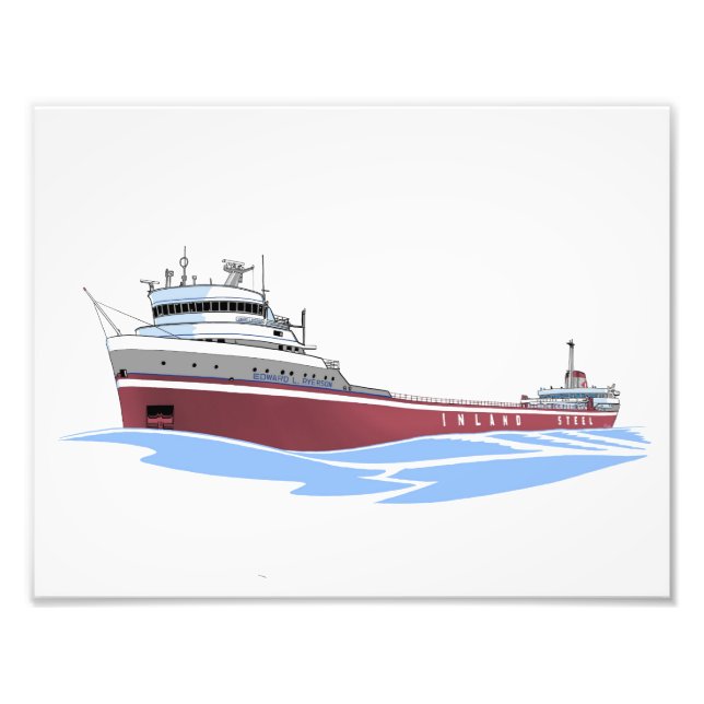 Great Lakes freighter Edward L. Ryerson (billboard Photo Print (Front)