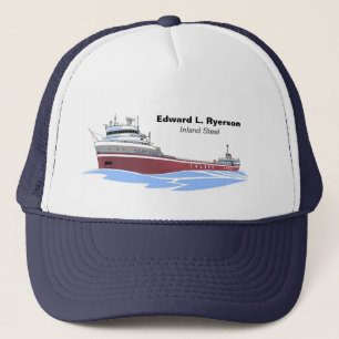 Great Lakes freighter Edward L. Ryerson billboard Trucker Hat