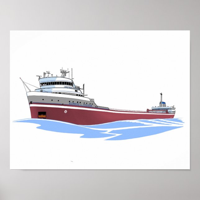 Great Lakes freighter Edward L. Ryerson CML Poster (Front)