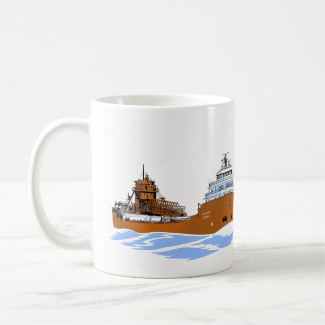 Great Lakes freighter Kaye E. Barker Coffee Mug (Left)