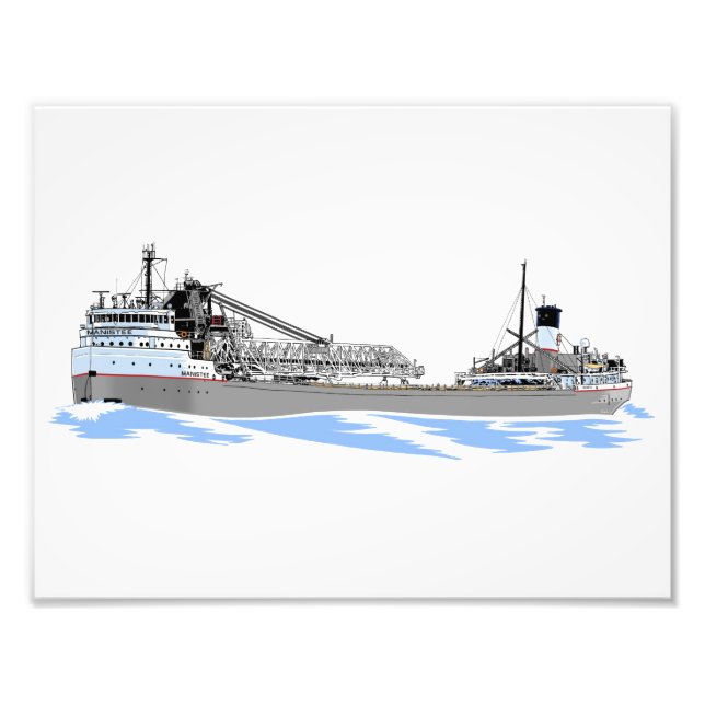 Great Lakes freighter Manistee Photo Print (Front)