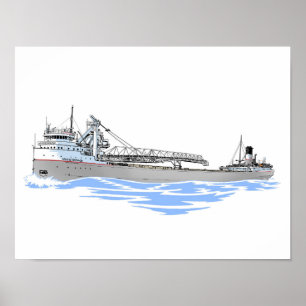 Great Lakes freighter Mississagi Poster