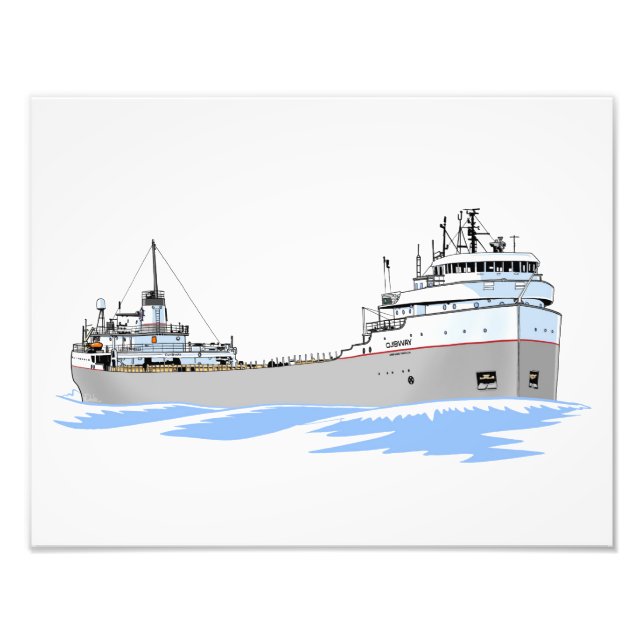Great Lakes freighter Ojibway Photo Print (Front)