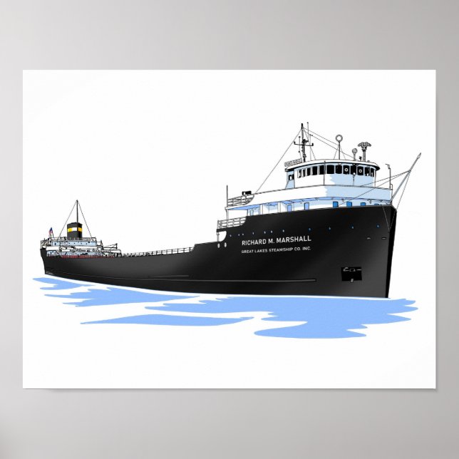 Great Lakes freighter Richard M. Marshall Poster (Front)