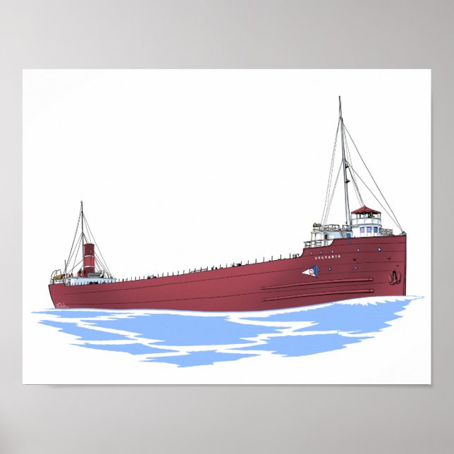 Great Lakes freighter Sylvania (early) Poster (Front)