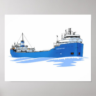 Great Lakes freighter Voyageur Independent Poster