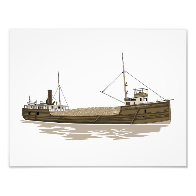 Great Lakes freighter W.R. Stafford Photo Print (Front)